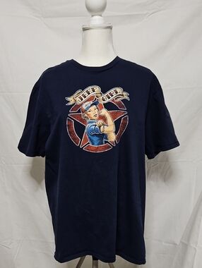 Jeep Girl Graphic Short Sleeve Tee - Navy